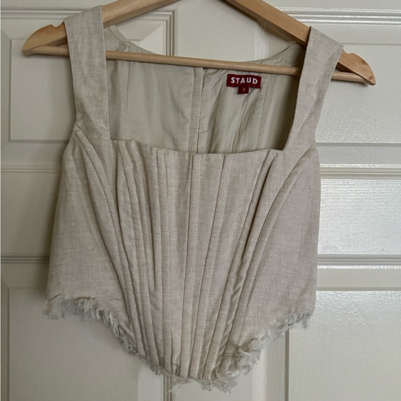 Staud Cotton Corset Top - Picture 3 of 4